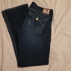 True Religion Women's Dark Blue Bootcut Jeans sz 31
